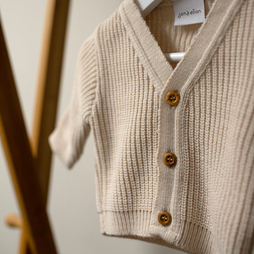 Mabel & Fox - Knitted Cardigan - Taupe - Mabel & Fox