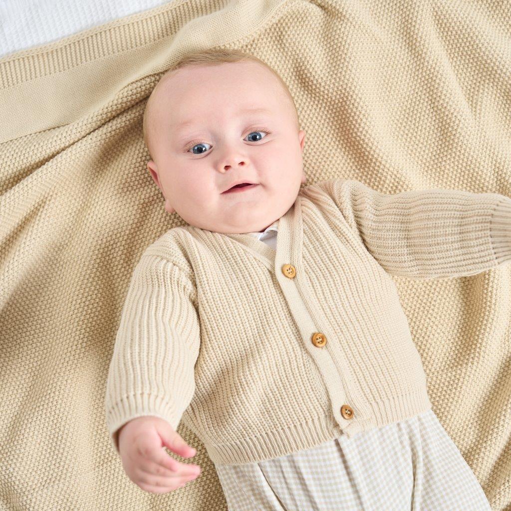 Mabel & Fox - Knitted Cardigan - Taupe - Mabel & Fox