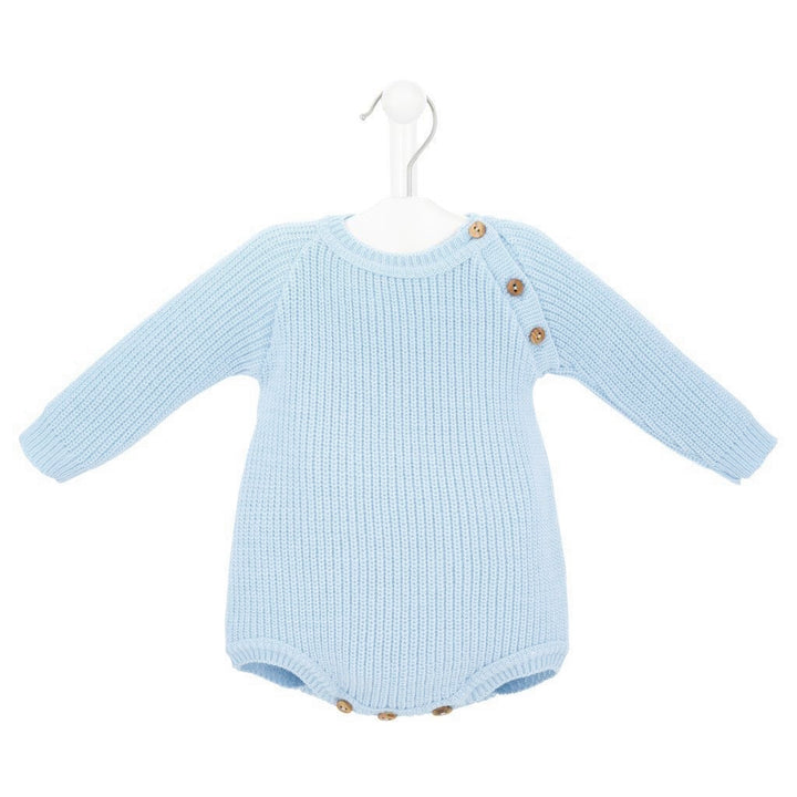 Mabel & Fox - Knitted Romper - Blue - Mabel & Fox
