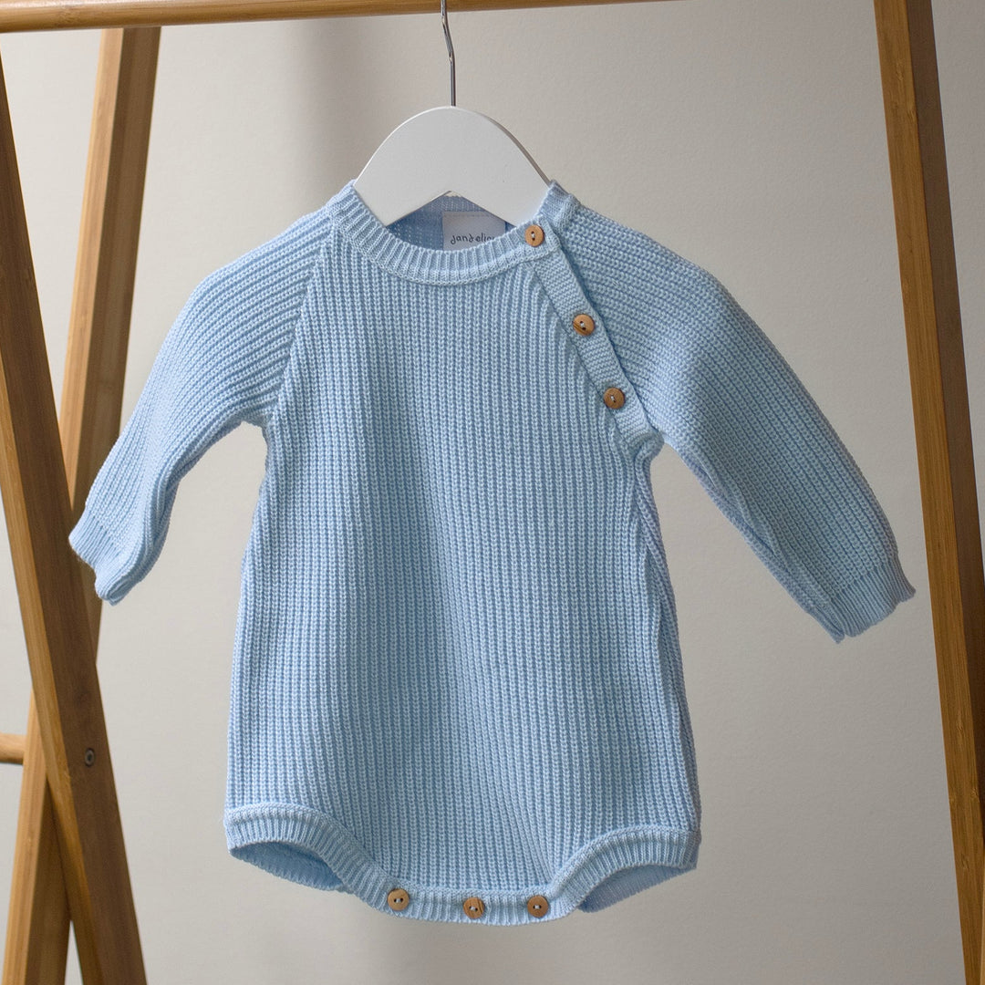 Mabel & Fox - Knitted Romper - Blue - Mabel & Fox