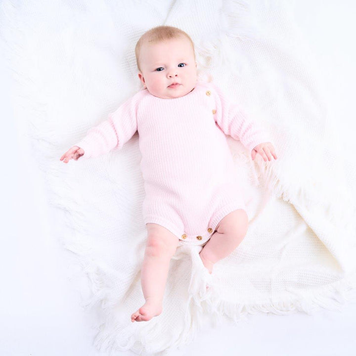 Mabel & Fox - Knitted Romper - Pink - Mabel & Fox