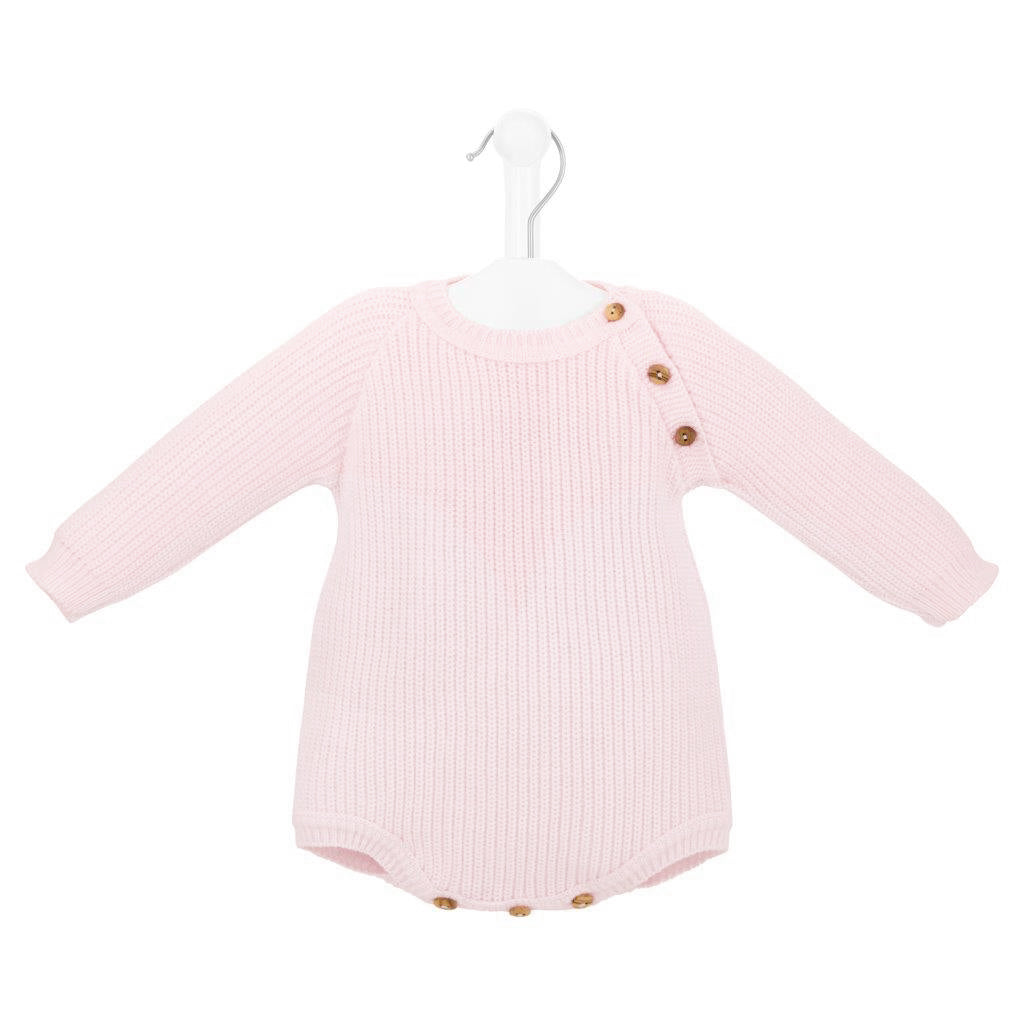 Mabel & Fox - Knitted Romper - Pink - Mabel & Fox