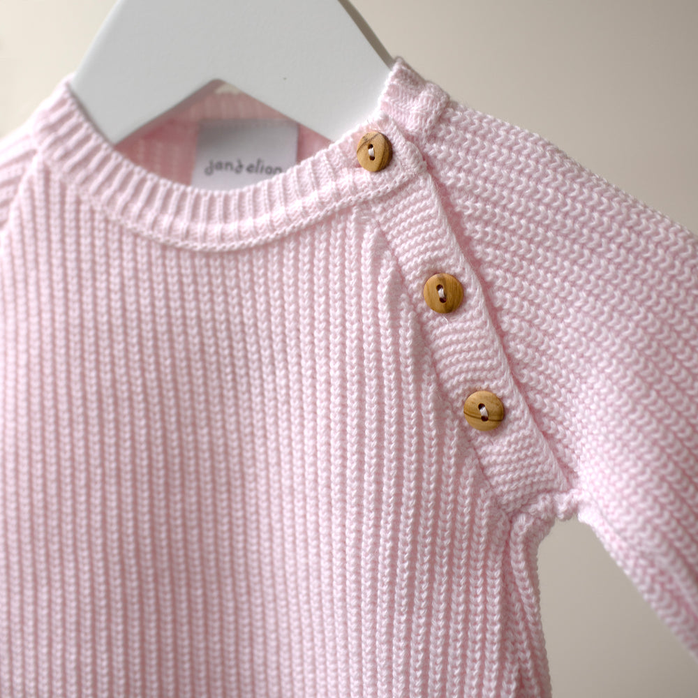 Mabel & Fox - Knitted Romper - Pink - Mabel & Fox