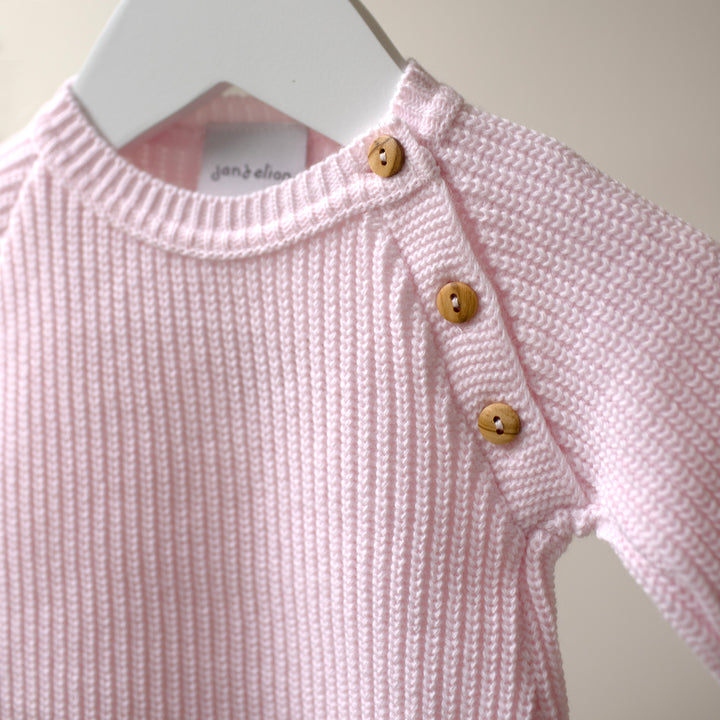 Mabel & Fox - Knitted Romper - Pink - Mabel & Fox
