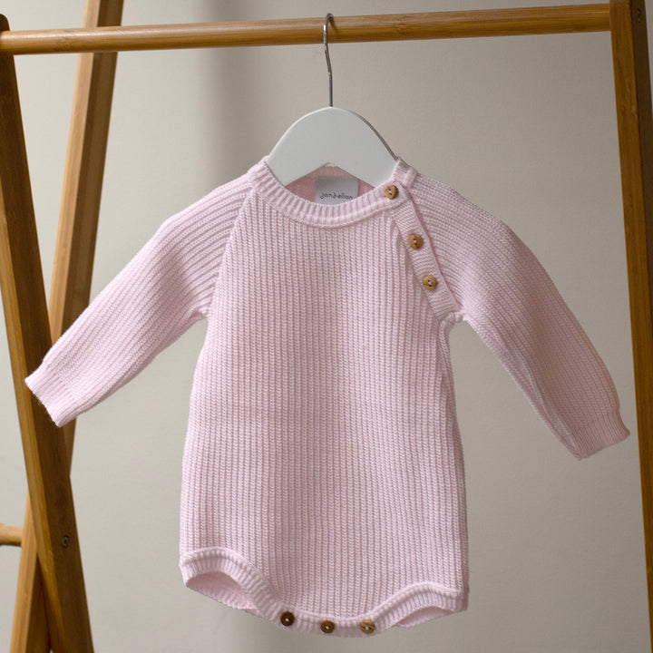 Mabel & Fox - Knitted Romper - Pink - Mabel & Fox