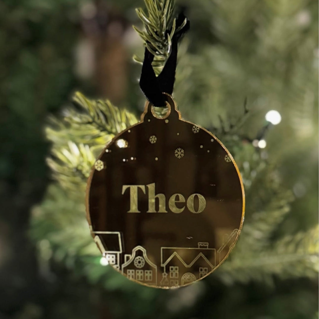 Mabel & Fox - Personalised Acrylic Decoration - Christmas Village - Mabel & Fox