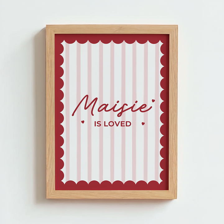 Mabel & Fox - Personalised Art Print - Loved - Mabel & Fox