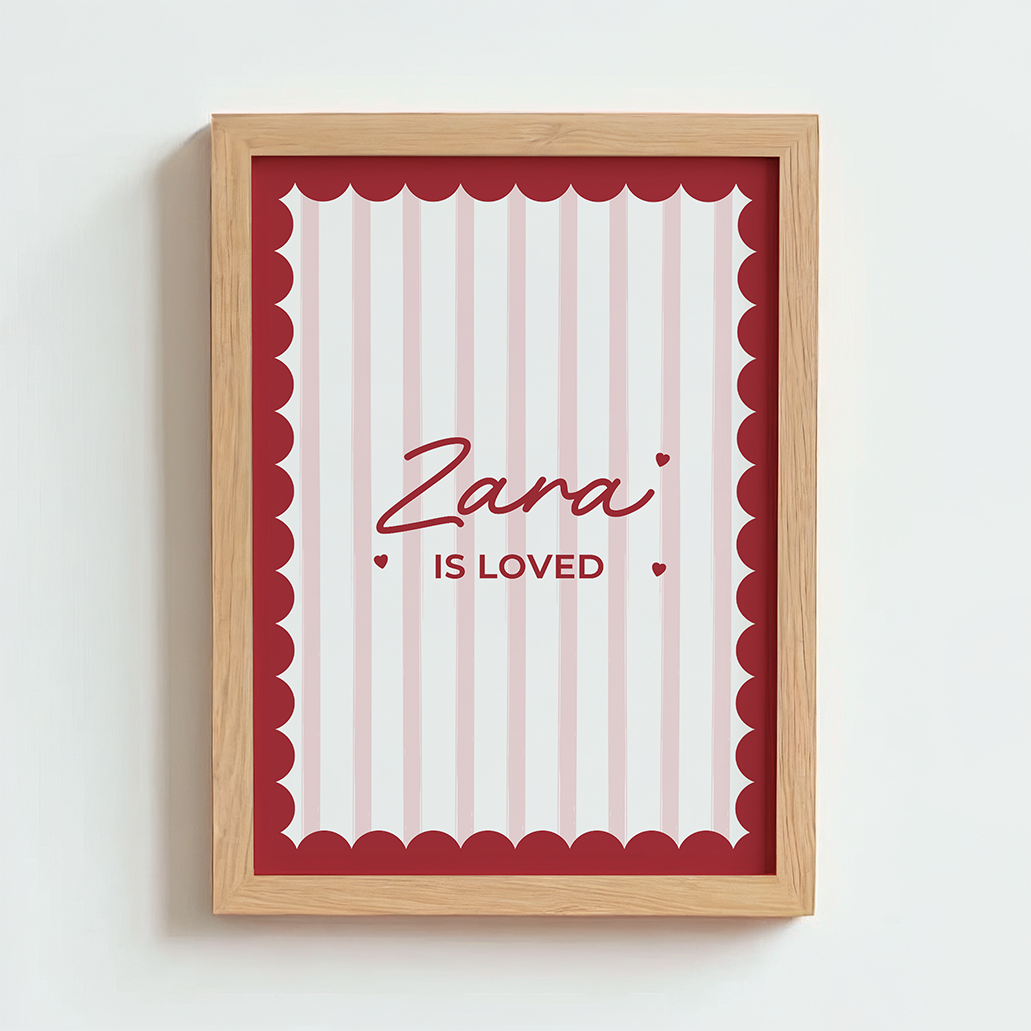 Mabel & Fox - Personalised Art Print - Loved - Mabel & Fox