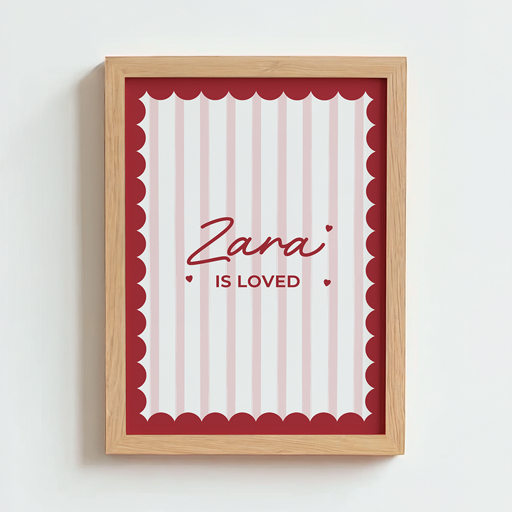 Mabel & Fox - Personalised Art Print - Loved - Mabel & Fox