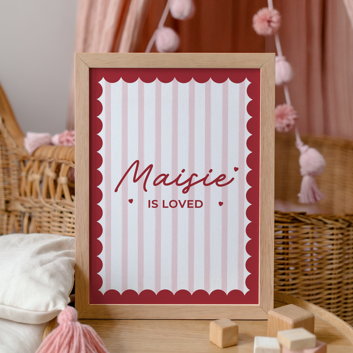 Mabel & Fox - Personalised Art Print - Loved - Mabel & Fox