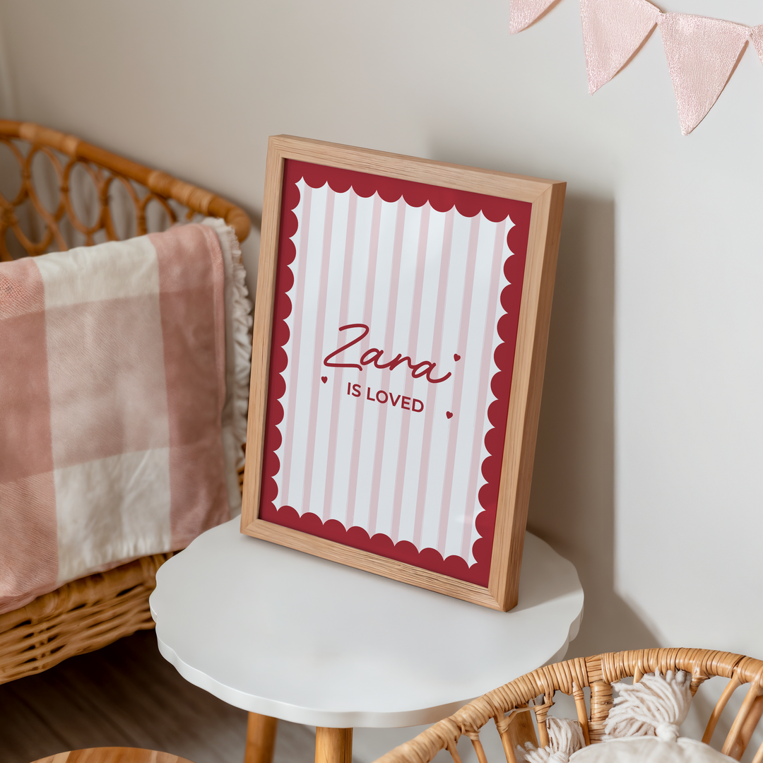 Mabel & Fox - Personalised Art Print - Loved - Mabel & Fox