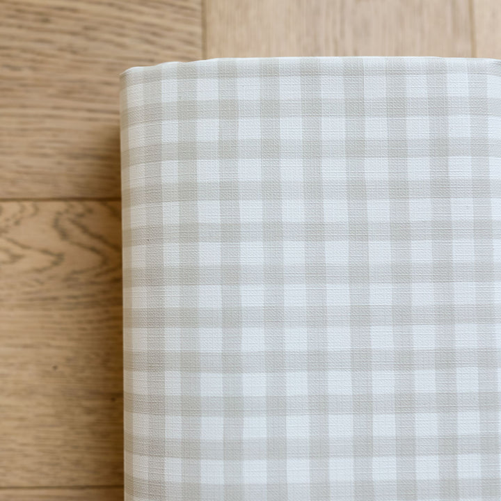 Mabel & Fox - Travel Changing Mat - Beige Gingham - Mabel & Fox