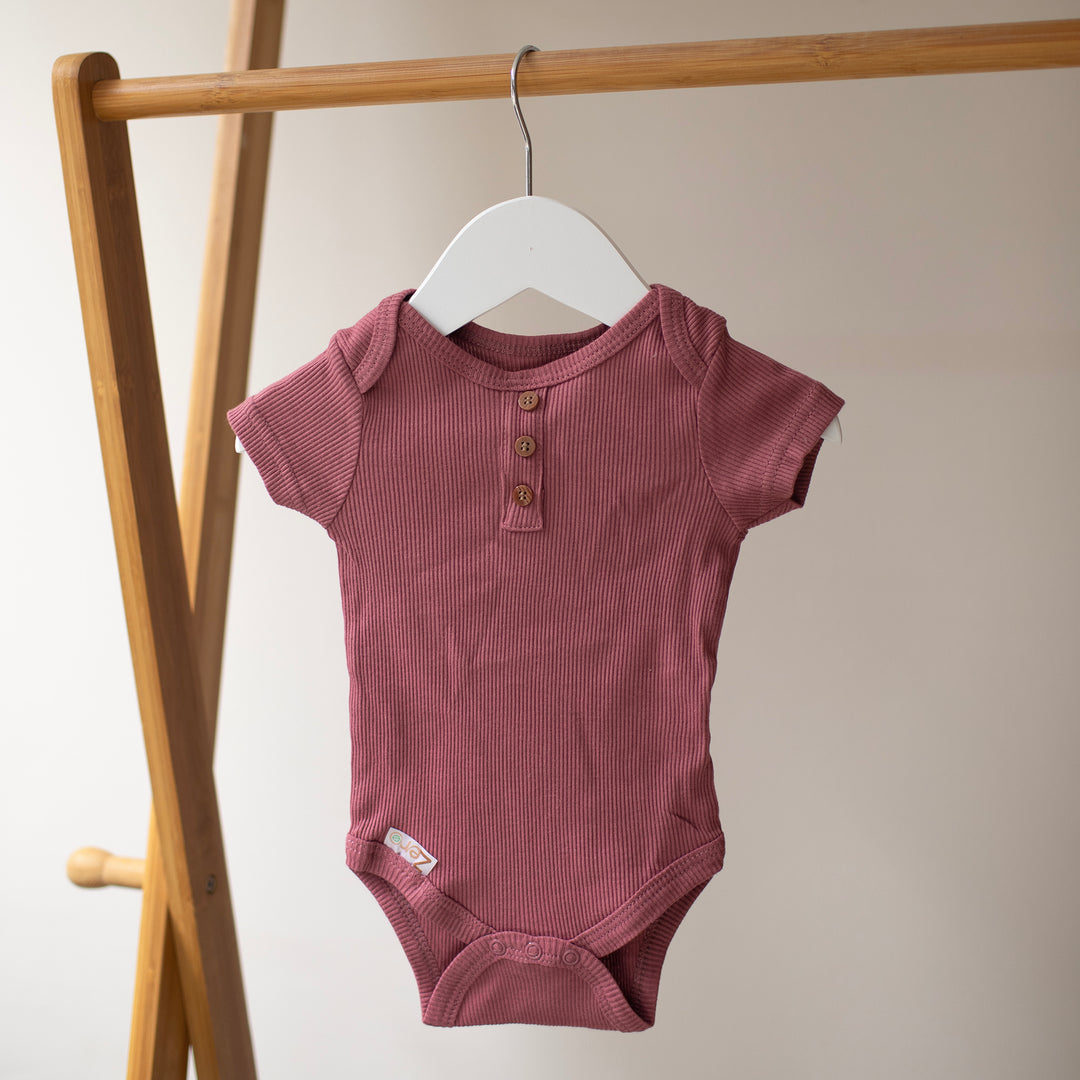 Mabel & Fox - Ribbed Bodysuit - Rose - Mabel & Fox