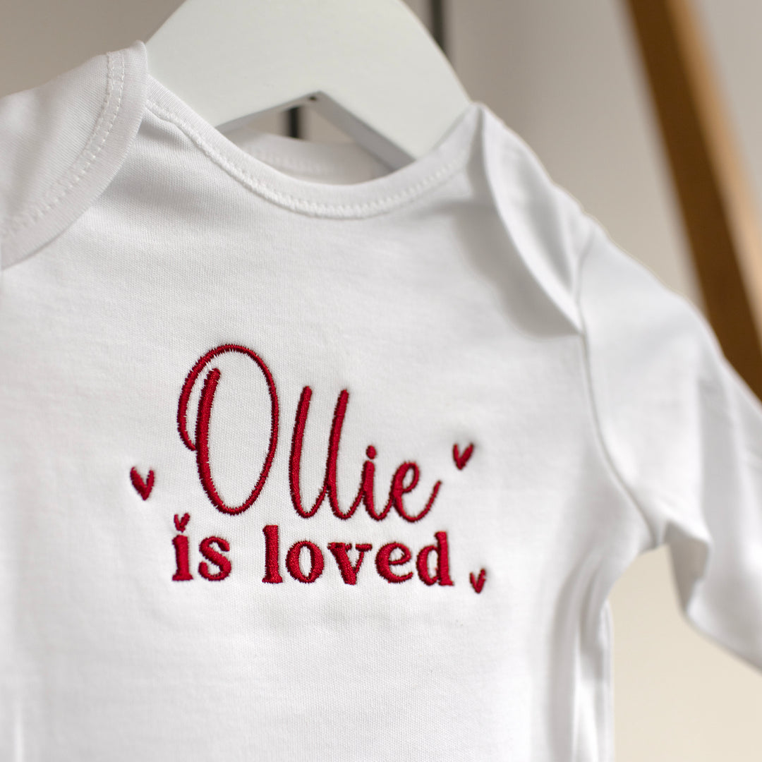 Mabel & Fox - Personalised Babygrow - Loved - Mabel & Fox