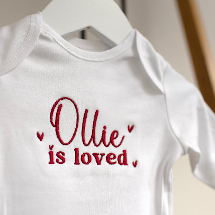 Mabel & Fox - Personalised Babygrow - Loved - Mabel & Fox
