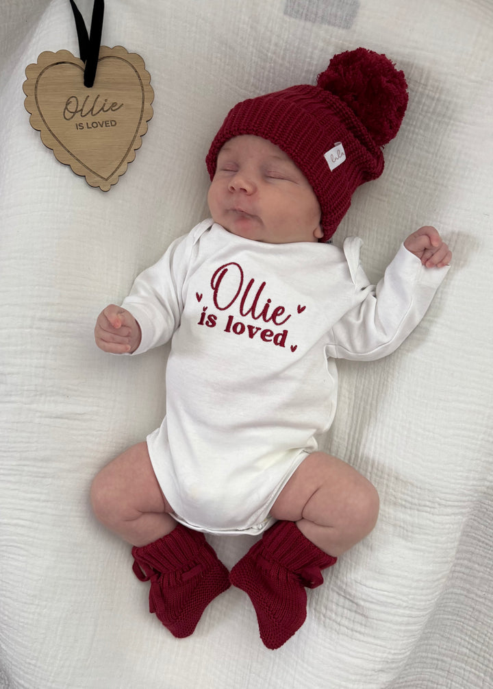 Mabel & Fox - Personalised Babygrow - Loved - Mabel & Fox