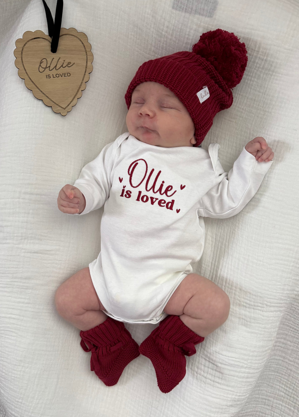 Mabel & Fox - Personalised Babygrow - Loved - Mabel & Fox