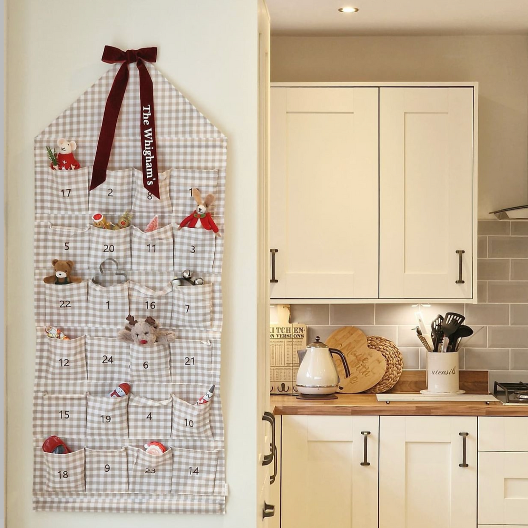 Mabel & Fox - Personalised Advent Calendar - Gingham Bow - Mabel & Fox