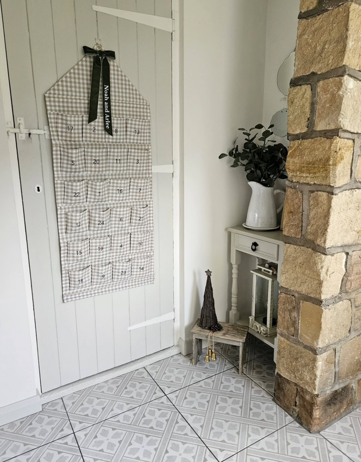 Mabel & Fox - Personalised Advent Calendar - Gingham Bow - Mabel & Fox