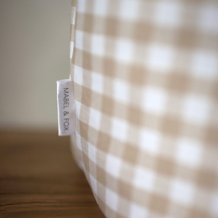 Mabel & Fox - Gingham Ruffle Basket - Beige - Mabel & Fox