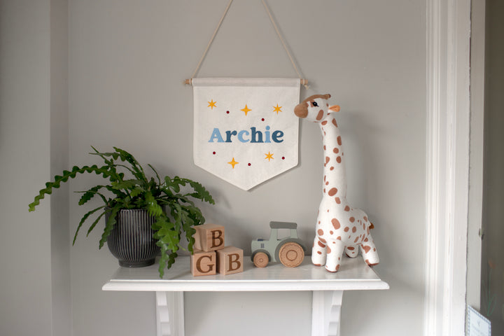 Mabel & Fox - Personalised Felt Flag - Starburst - Mabel & Fox