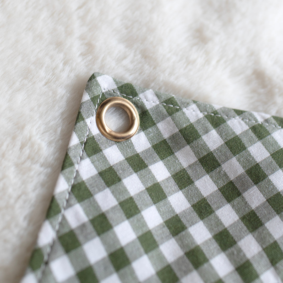 Mabel & Fox - Personalised Green Gingham Ruffle Advent Calendar - Velvet Bow - Mabel & Fox