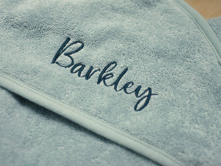 Mabel & Fox - Personalised Hooded Towel - Sea Green - Mabel & Fox