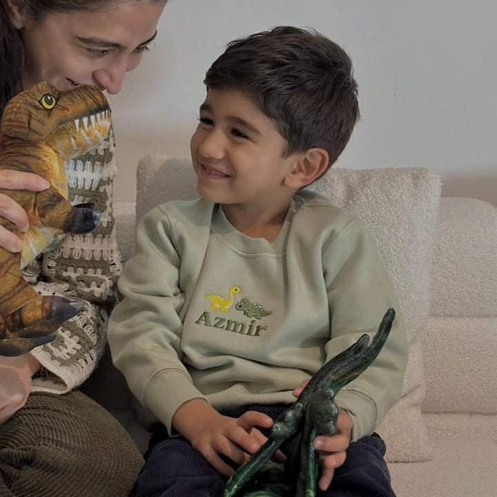 Mabel & Fox - Personalised Jumper - Dinosaur - Mabel & Fox