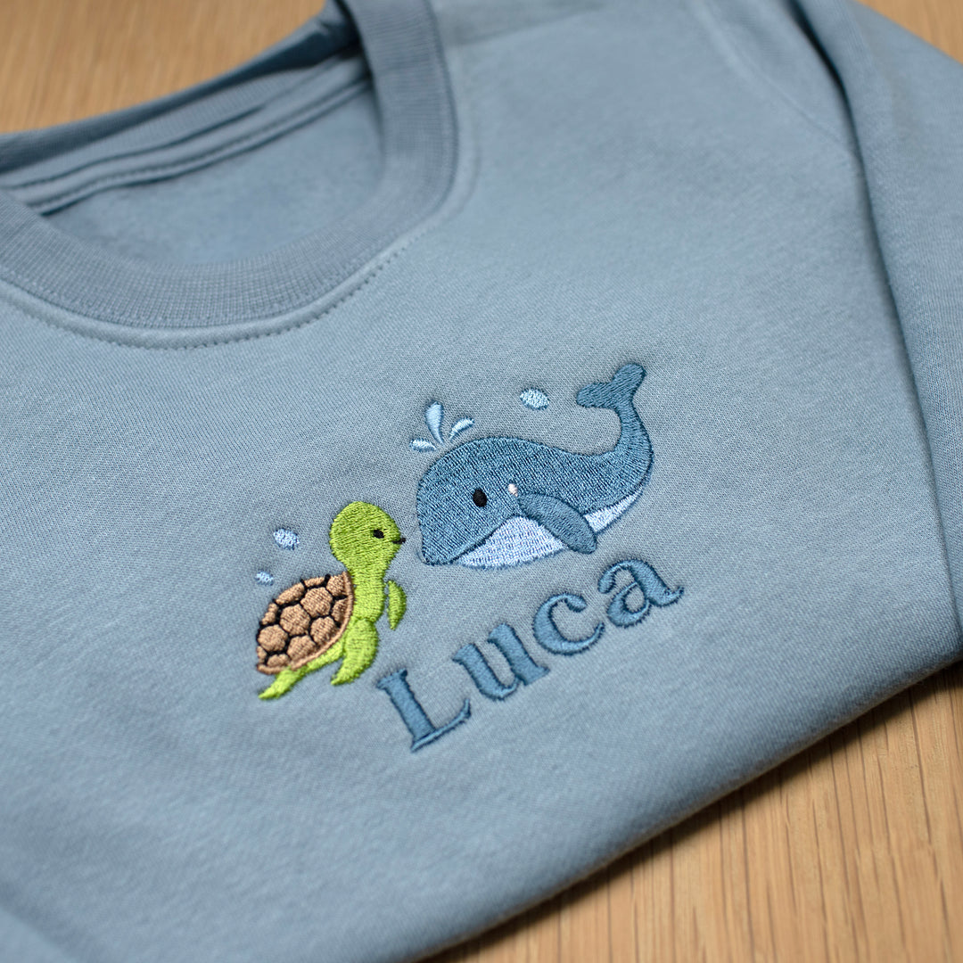 Mabel & Fox - Personalised Jumper - Ocean - Mabel & Fox
