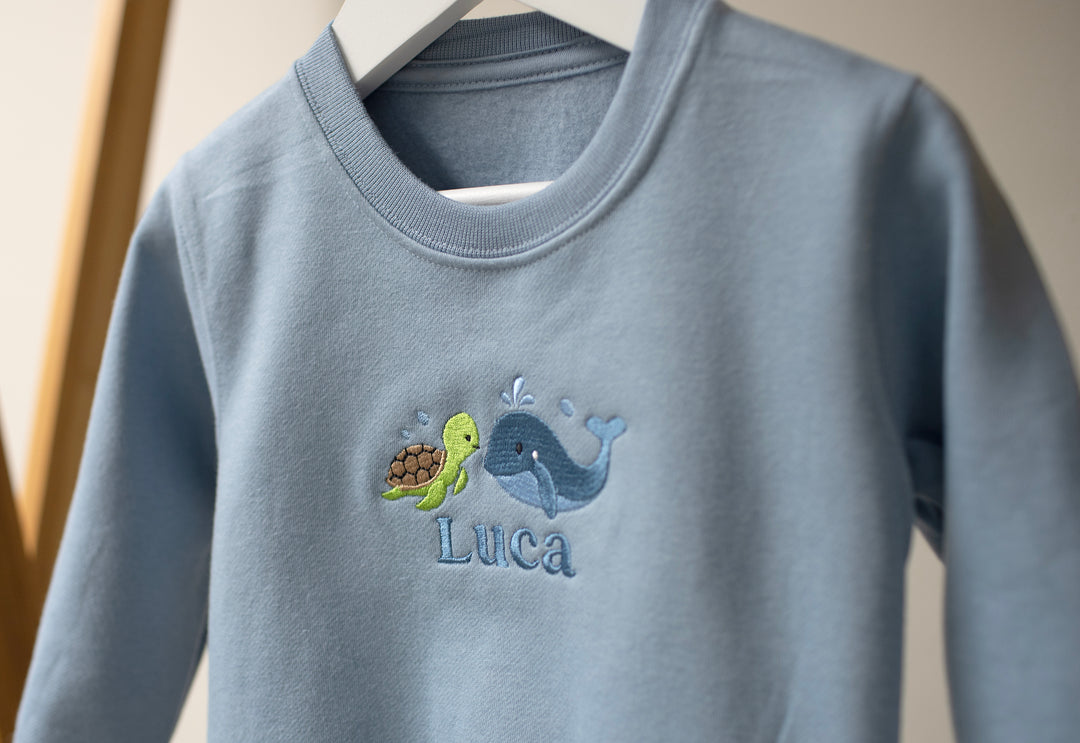 Mabel & Fox - Personalised Jumper - Ocean - Mabel & Fox