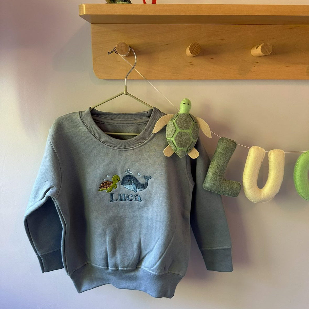 Mabel & Fox - Personalised Jumper - Ocean - Mabel & Fox