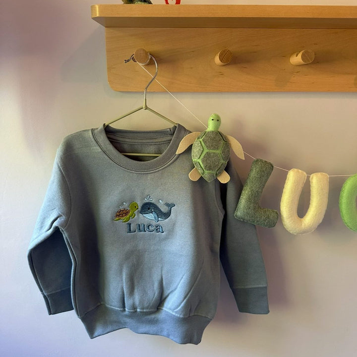 Mabel & Fox - Personalised Jumper - Ocean - Mabel & Fox