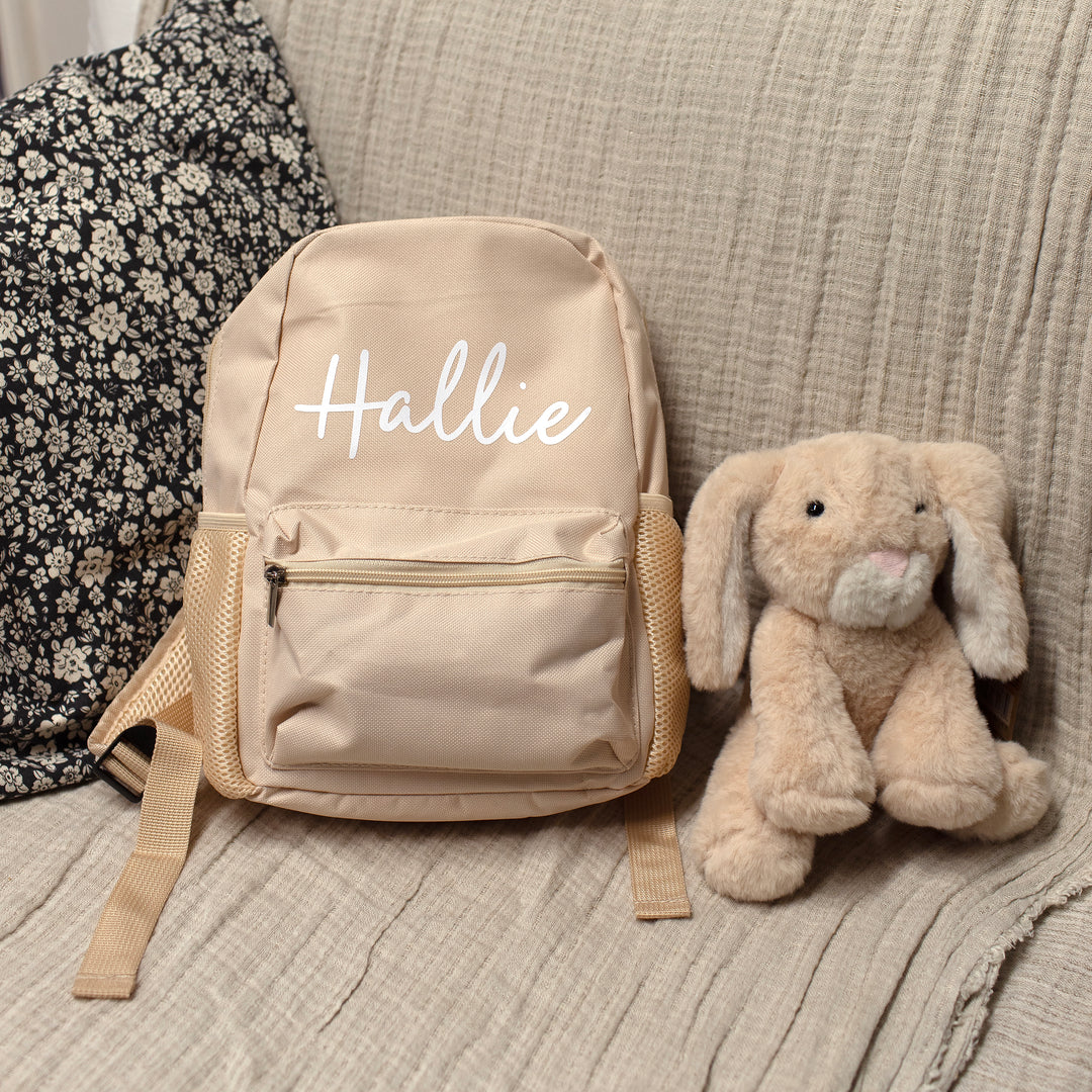 Mabel & Fox - Personalised Kids Mini Backpack - Cream - Mabel & Fox