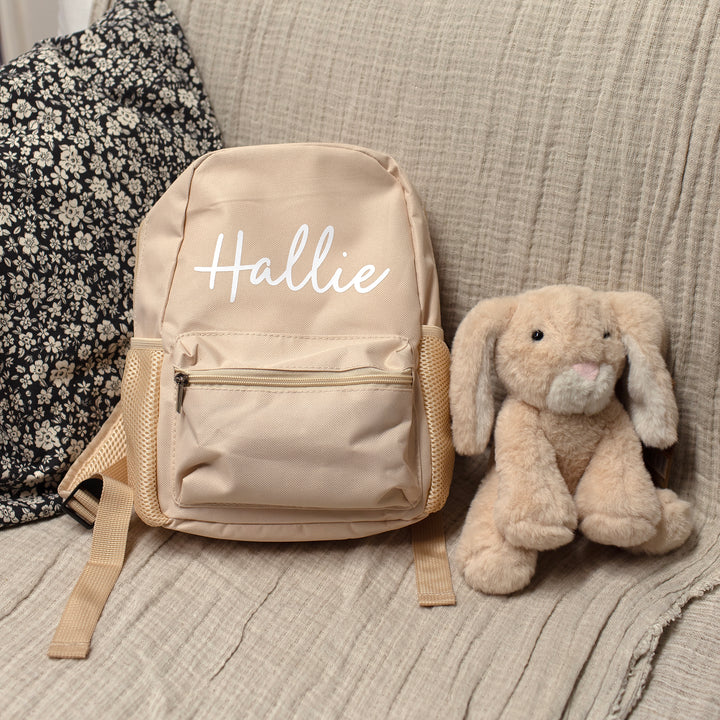 Mabel & Fox - Personalised Kids Mini Backpack - Cream - Mabel & Fox