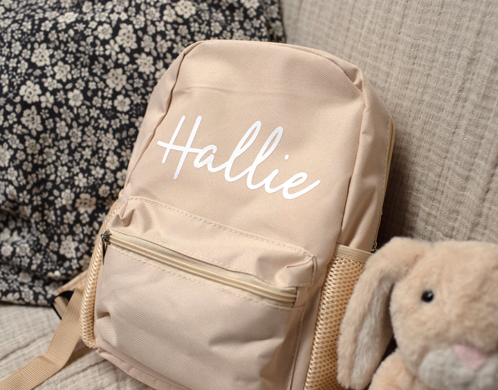 Mabel & Fox - Personalised Kids Mini Backpack - Cream - Mabel & Fox