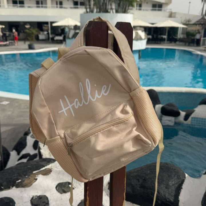 Mabel & Fox - Personalised Kids Mini Backpack - Cream - Mabel & Fox
