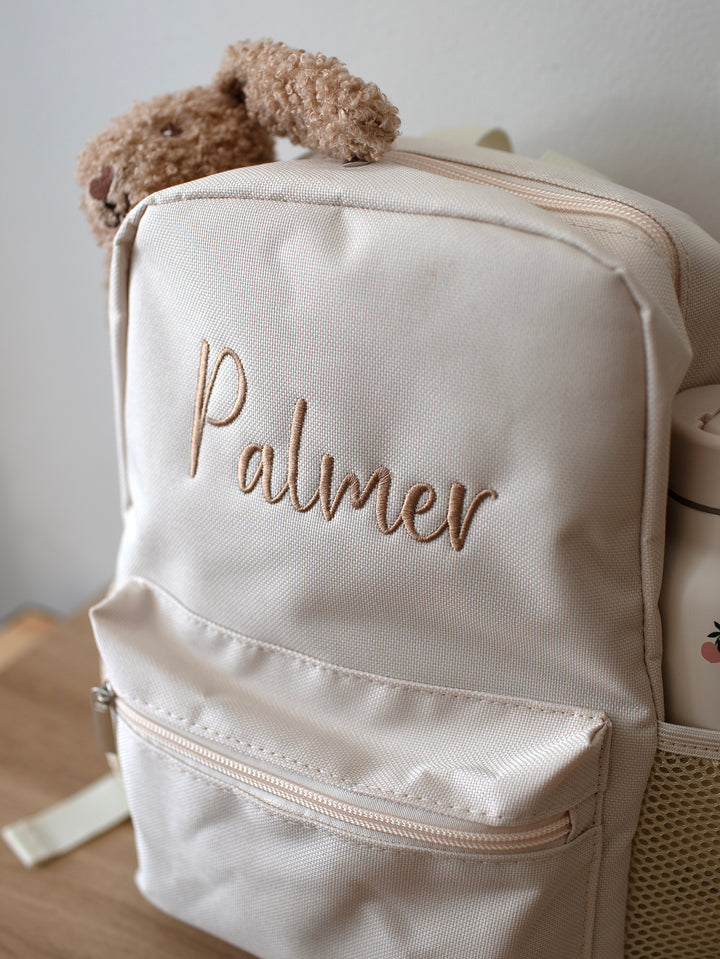 Mabel & Fox - Personalised Kids Mini Backpack - Cream - Mabel & Fox