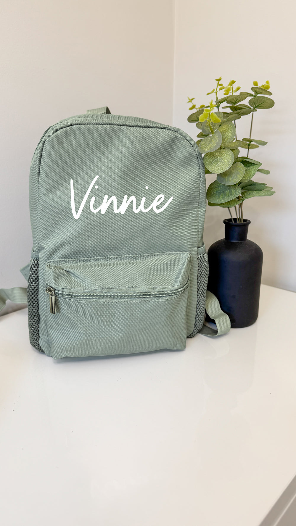 Mabel & Fox - Personalised Kids Mini Backpack - Sage - Mabel & Fox