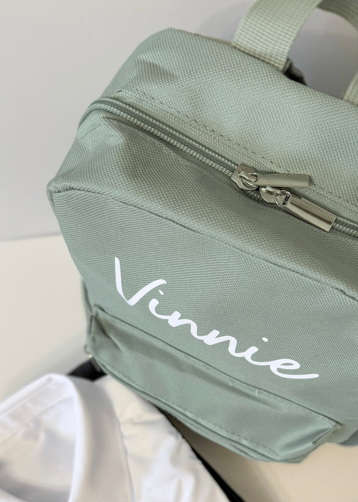 Mabel & Fox - Personalised Kids Mini Backpack - Sage - Mabel & Fox