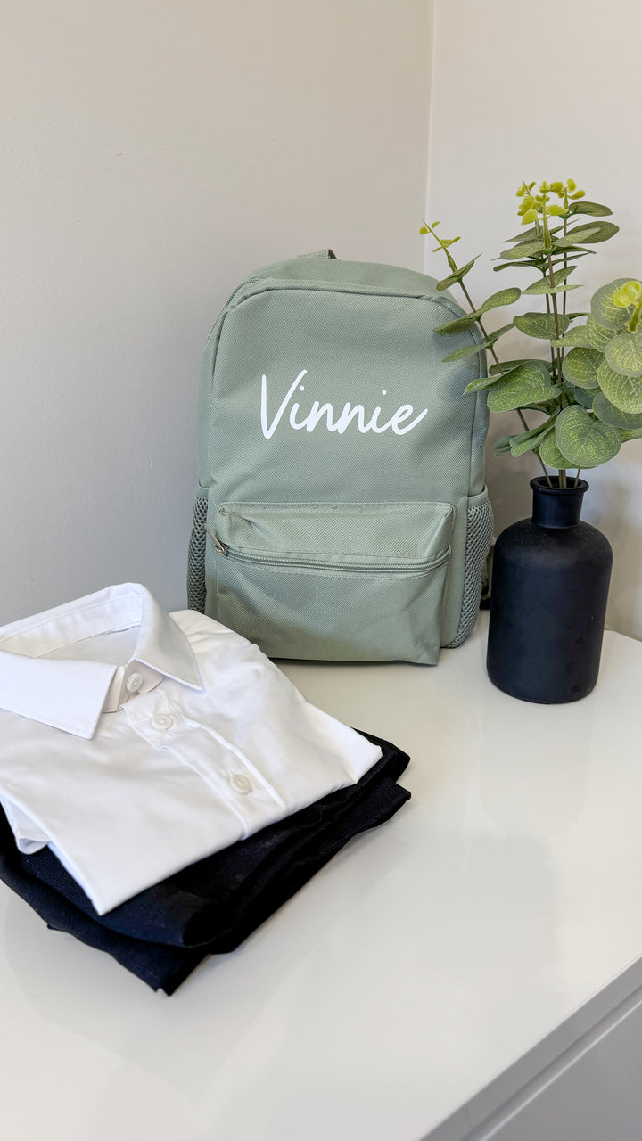 Mabel & Fox - Personalised Kids Mini Backpack - Sage - Mabel & Fox