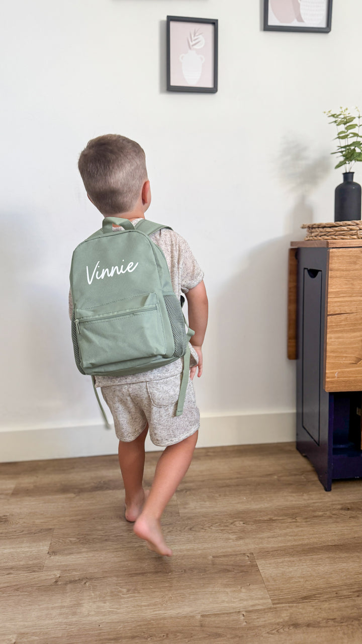 Mabel & Fox - Personalised Kids Mini Backpack - Sage - Mabel & Fox