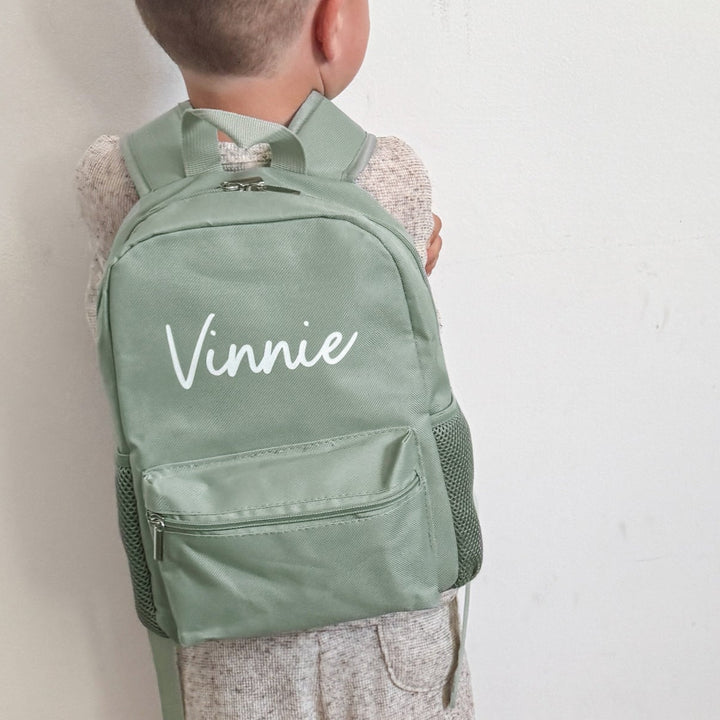 Mabel & Fox - Personalised Kids Mini Backpack - Sage - Mabel & Fox