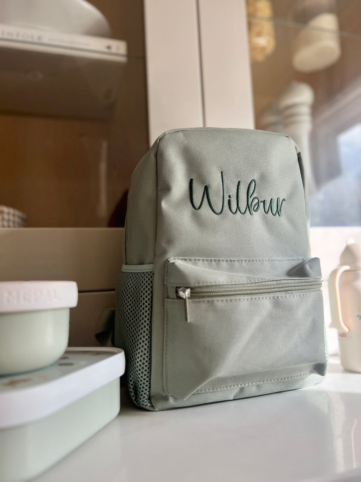Mabel & Fox - Personalised Kids Mini Backpack - Sage - Mabel & Fox