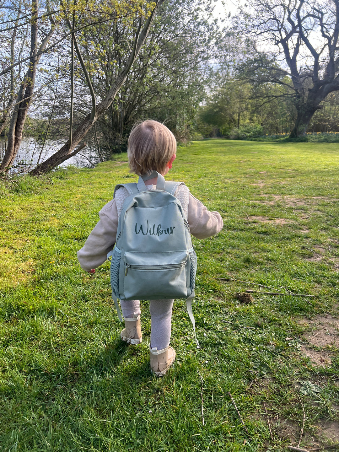 Mabel & Fox - Personalised Kids Mini Backpack - Sage - Mabel & Fox
