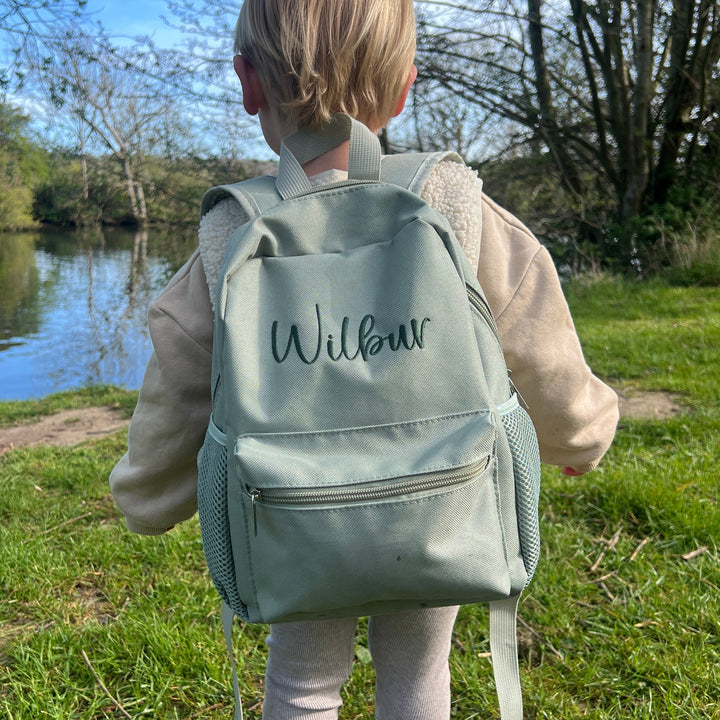 Mabel & Fox - Personalised Kids Mini Backpack - Sage - Mabel & Fox
