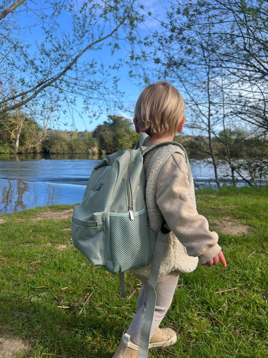 Mabel & Fox - Personalised Kids Mini Backpack - Sage - Mabel & Fox