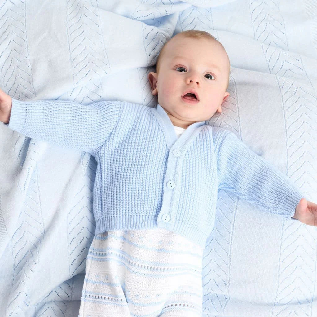 Mabel & Fox - Knitted Cardigan - Blue - Mabel & Fox