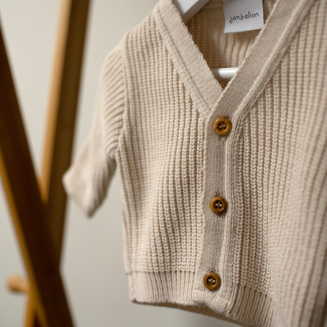 Mabel & Fox - Knitted Cardigan - Taupe - Mabel & Fox