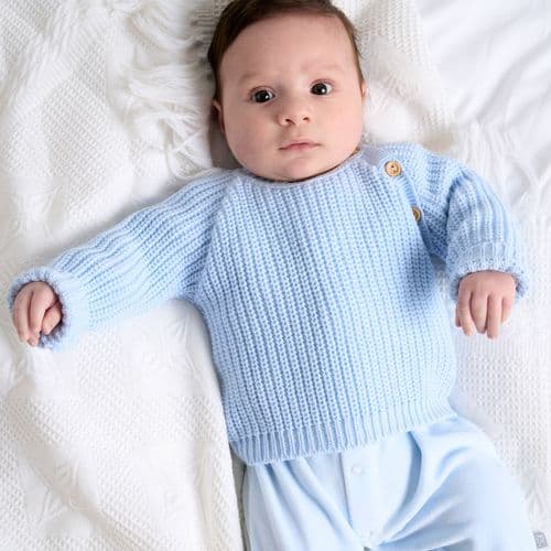 Mabel & Fox - Knitted Jumper - Blue - Mabel & Fox