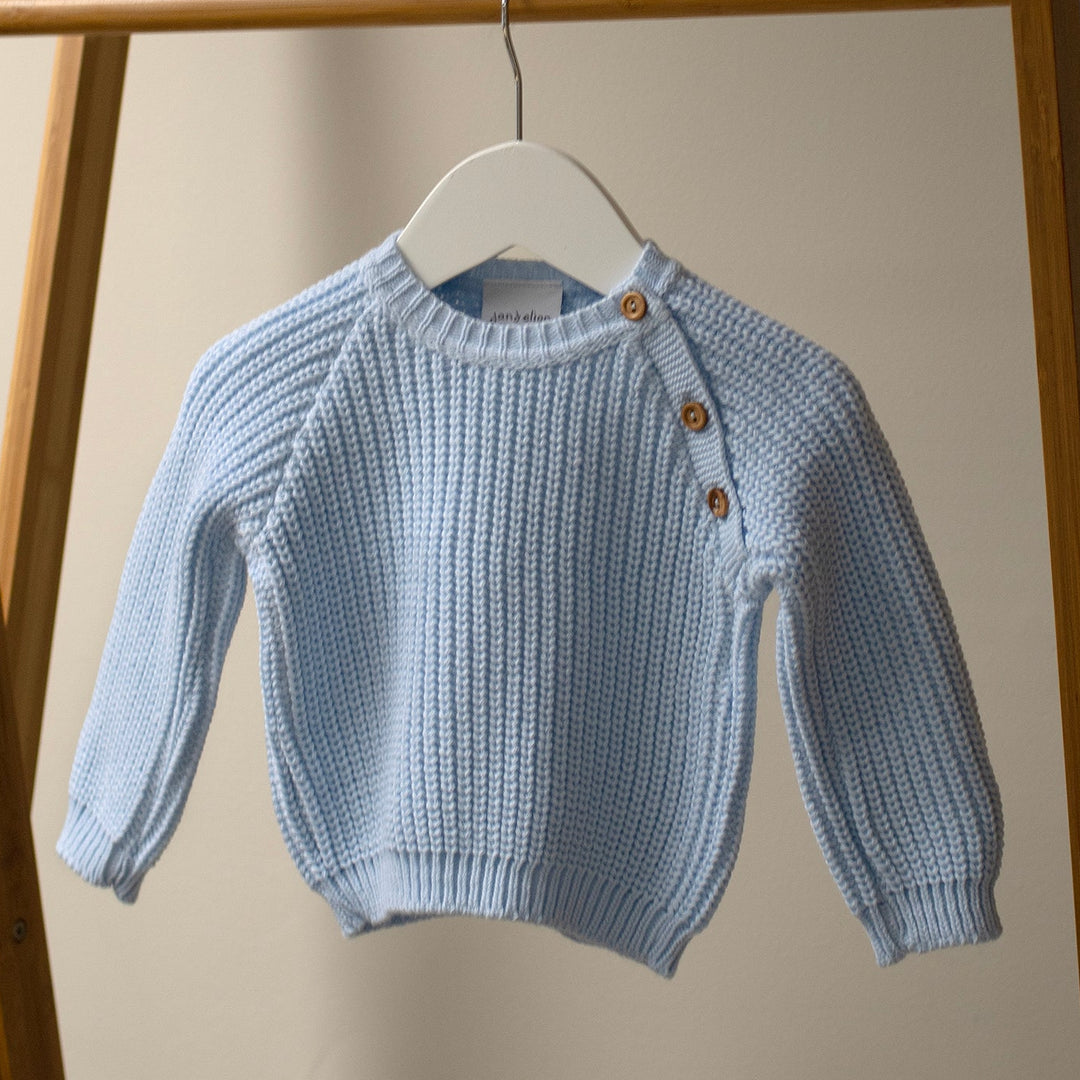 Mabel & Fox - Knitted Jumper - Blue - Mabel & Fox